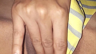 My Sexy Girlfriend Susy with a Yellow Thong Moans Very Sexily