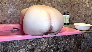 Japanese Sub Wife Cums Uncontrollably During Coca Cola and Milk Enema Session