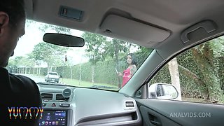 Pornstar Eva Perez gets caught by 4 guys for a hardcore anal