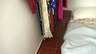 My Perverted Stepson Masturbates on My Dirty Panties