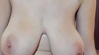 Cute Titty Brunette Masturbates with Lovense and Dildo Till Sweet Orgasm!