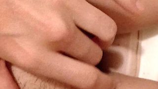 I Masturbate Riskily on a Toilet in a Public Restroom in College