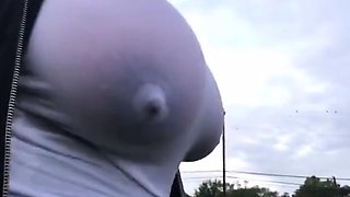 Huge black boobs naked in public