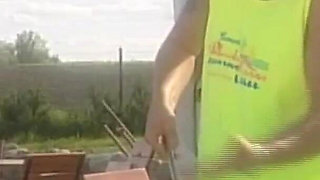 Morning Sex with Loud Moaning by the Pool