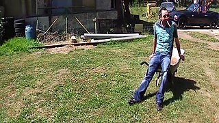 Inked French Slut Got Fucked in Outdoor Show