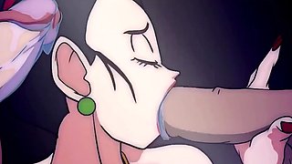 Cartoon MILF tries two big cock in hardcore DP threesome scene