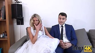 DEBT4k. Czech bride Claudia Macc fucked in front of her boyfriend