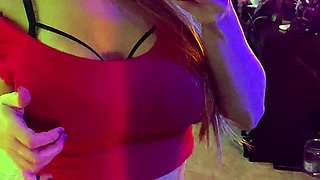 Blonde With Natural Big Boobs Loves Putting A Toy In Her