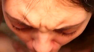 Hard Gagging Deep Blowjob to Wife While Cleaning