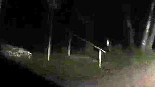 At Night on the Bus in the Parking