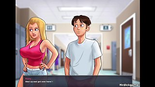 Summertime Saga Bitch Gets Her Pussy Wet Inside the Locker
