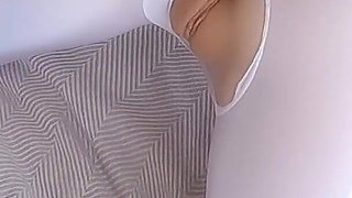 Footjob in Teasing Sexy Pantyhose and Cum on My Pussy