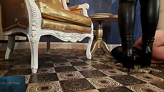 Mistress Luciana Crushing Trampling Foot Domination Feeding Humiliation