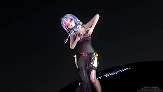 Miku-stellar-marionette Erotic Tattoos; Black Stockings; Cheongsam