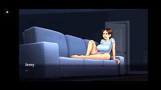 Jenny Caught Masturbating on Sofa - Night Scene Compilation