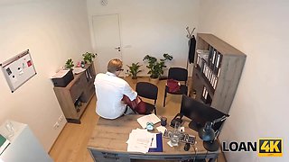Loan4k. teenager red haired bitch came to show her Big Tits and pound in the office for a loan