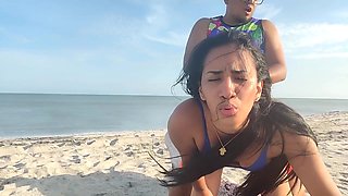 My Step-sister Takes My Virginity On The Beach. She Has A Very Delicious And Tight Pussy