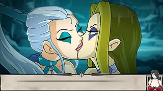 Winx Club parody featuring Darcy, Icy, and Musa in a magic conquest