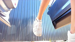 Car Door Squirting Session - Wild Outdoor Orgasm