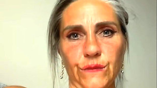 Hot Mom with huge tits gave a hand job and tit fuck on a amateur guy