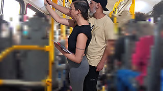 Slutty Student Gets Cumshot on the Bus
