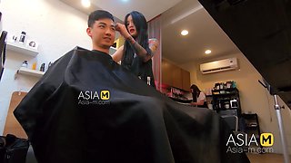 ModelMedia Asia-Barber Shop Bold Sex-Ai Qiu-MDWP-0004-Best Original Asia Porn Video