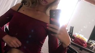 Hot blonde glamour babe solo plays to pleasure her hot body