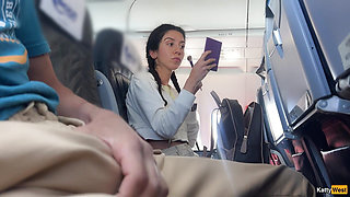 Dick Flashing in Airplane - Girl Brought Me To Cumshot In 2 Minutes