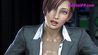 Lisa Hamilton ( DOA ) Play With Dick Between Tits - Animation UNCENSORED 3D