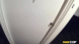 Policeman fucks a single milky uk lady in her apartment - faux cop