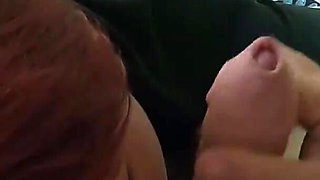 Jerk off in the morning, she helps with ball licking and cum eating