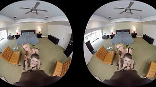 Ultra-Kinky America - Redheads, blondes, brunettes railing black pipe in VR (Black Meatpipe)