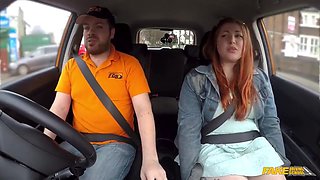 Ryan Ryder And Estella Bathory - An Instructor Fucks A Fat Redhead Chick In The Backseat Of His Car