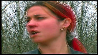 Red Head Teen Girl Pissing Outdoor