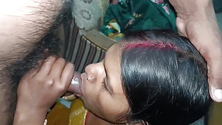 Indian Girl Blowjob With Husband and Cum in Mouth