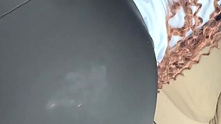Ebony Secretary Gets a Promotion Through a Tiny Hole in Her Skirt