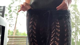 Amateur Jasmin stripping panties and masturbating