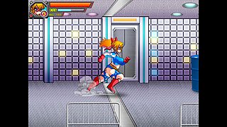 Superhero nymph goes nude street wrestling against villains in Umbreaker game