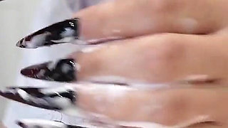 POV Medfet Shaving with Extra Long Nurses Nails