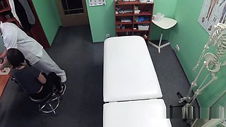Doctor fucking medicine student in office