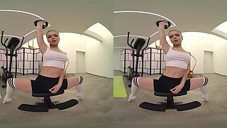 Flexible Anal in the Gym - Cute Blonde Teen Pornstar POV