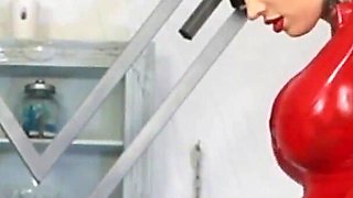 Miss Alessa Milano Red Latex, My Sissy Slut & the BBC