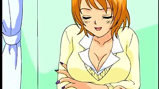 Blue haired japanese anime teen