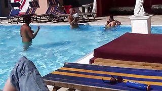 Cuckold: Cum in the Pool, in the Pool Hot Busty Mary Rider