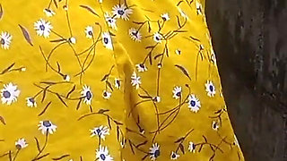 Masturbating Outdoors in Sexy Short Skirt Moaning Cumming Hard