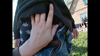 Cheating wife Hera Harding gets pleasure from the gardener with her passionate blow job