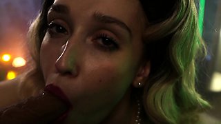 Blonde tight pussy babe solo toy fun in glamour masturbation