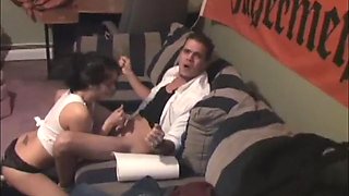 College Babe Blowjob and TitFuck in Party All Night