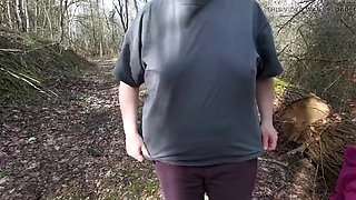 Barefeet tit slapping in nature