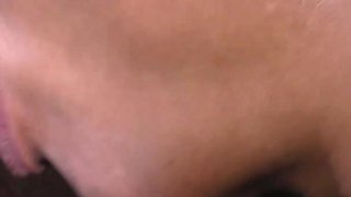 Ebony Sucks and Swallows a Big White Cock and Cumshot